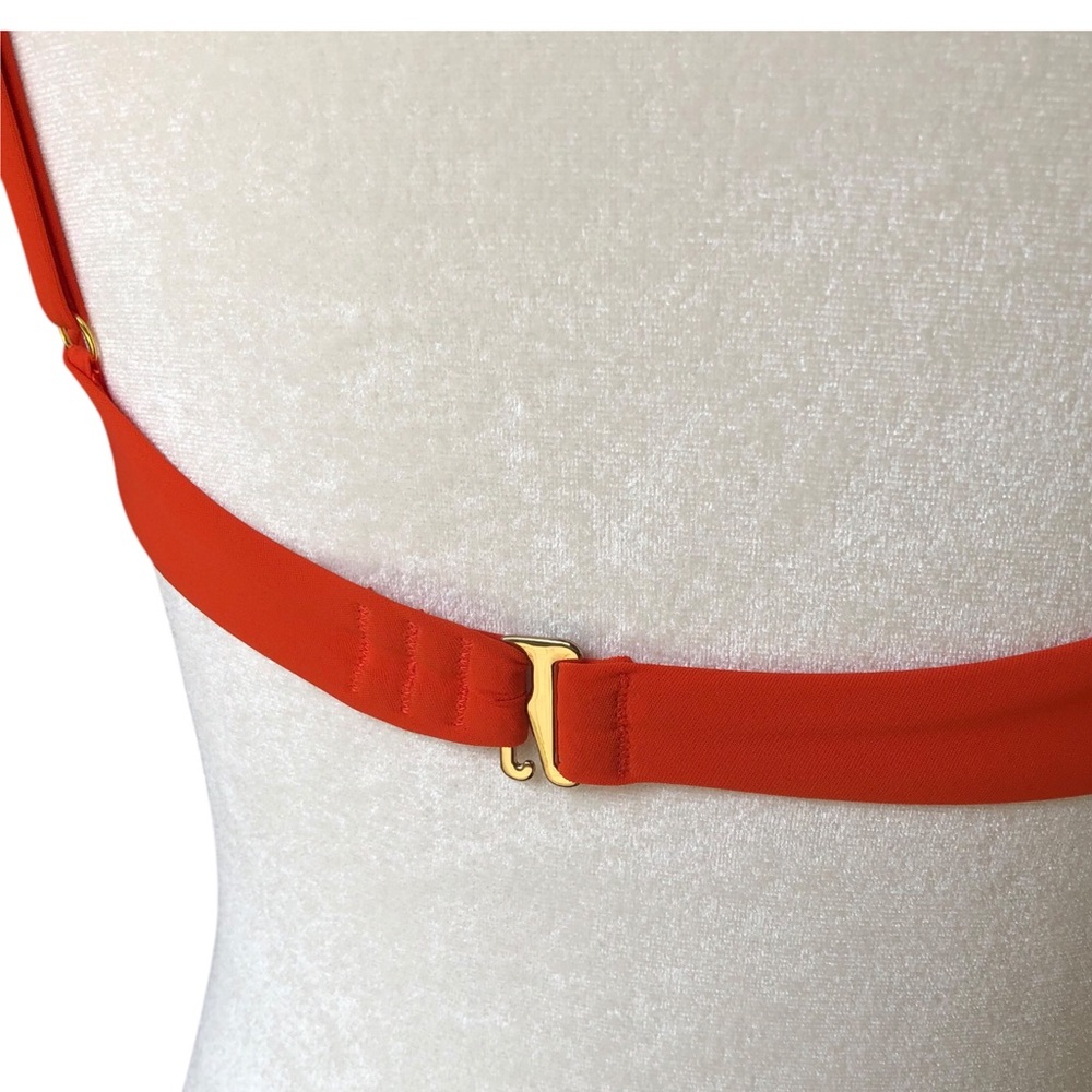 Tory Burch Adjustable Orange Bathing Suit top - Picture 9 of 10